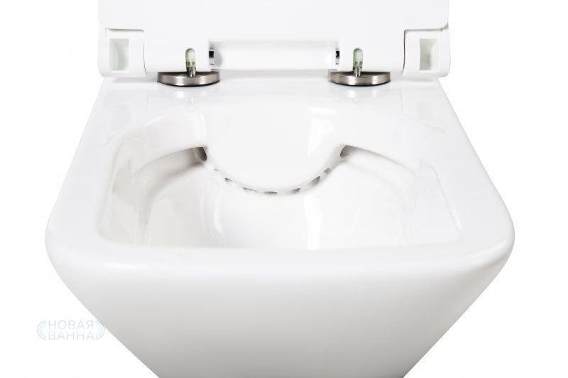 Унитаз безободковый подвесной BelBagno ROMANO BB248CHR-SM