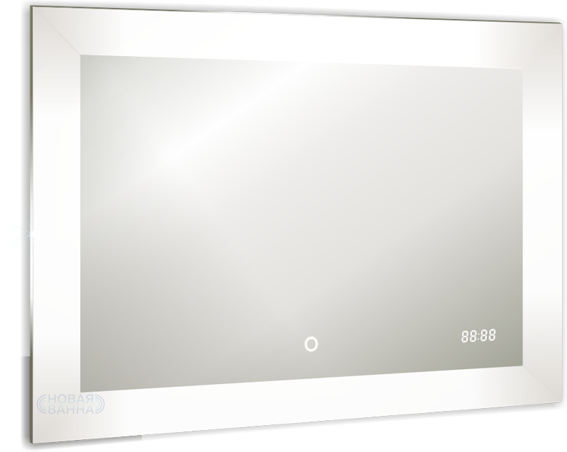 AZARIO зеркало Норма - 6 800*600 (часы+сенсор выкл + подогрев+ радио, bluetooth+ термометр)
