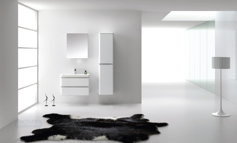 Тумба с раковиной BelBagno Stile Moderno Energia-N 80 Bianco Lucido подвесная