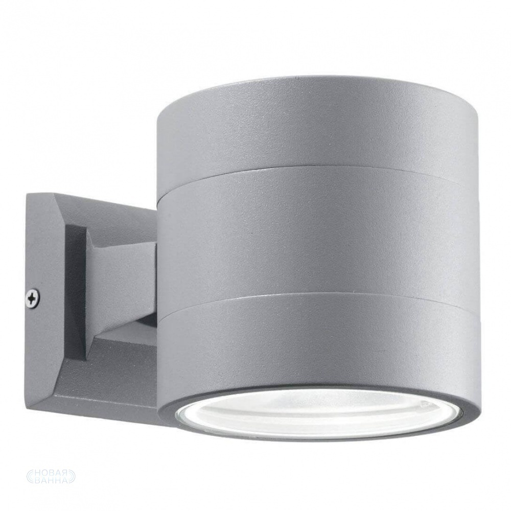 Уличный настенный светильник Ideal Lux Snif Ap1 Round Grigio 061474