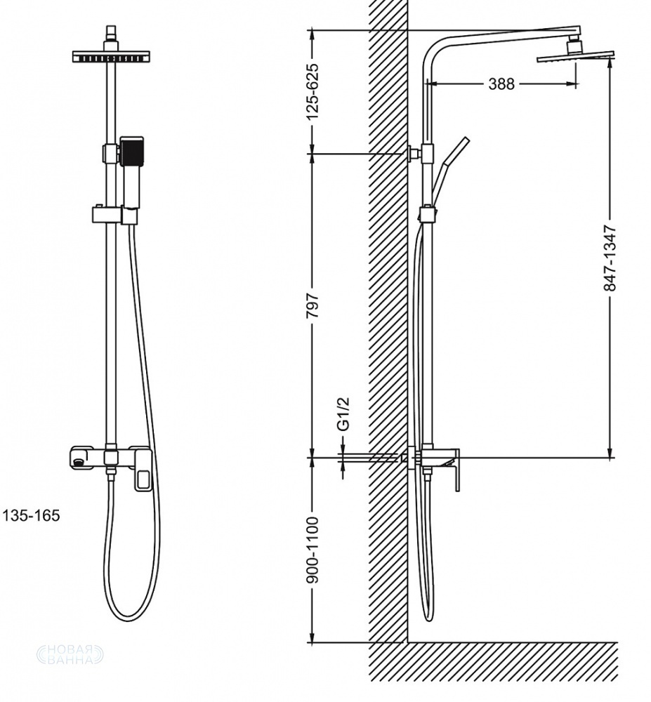 Душевая система Timo Sahara SX-1115/00 new