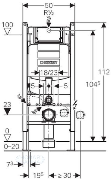Комплект подвесной унитаз Villeroy & Boch Subway 2.0 5614R2R1 + система инсталляции Geberit 111.362.00.5 + 115.882.DW.1