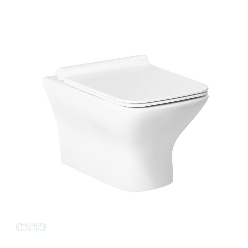 Унитаз безободковый подвесной BelBagno ROMANO BB248CHR-SM