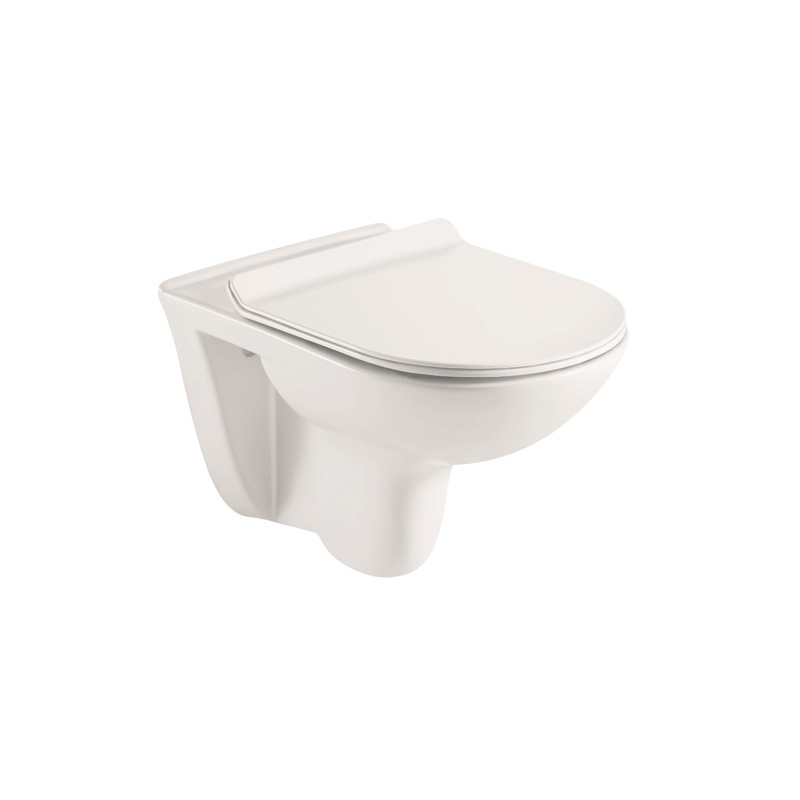Унитаз Azario Pavia 530*355*360, подвесной, безободковый, в комплекте с сидением микролифт