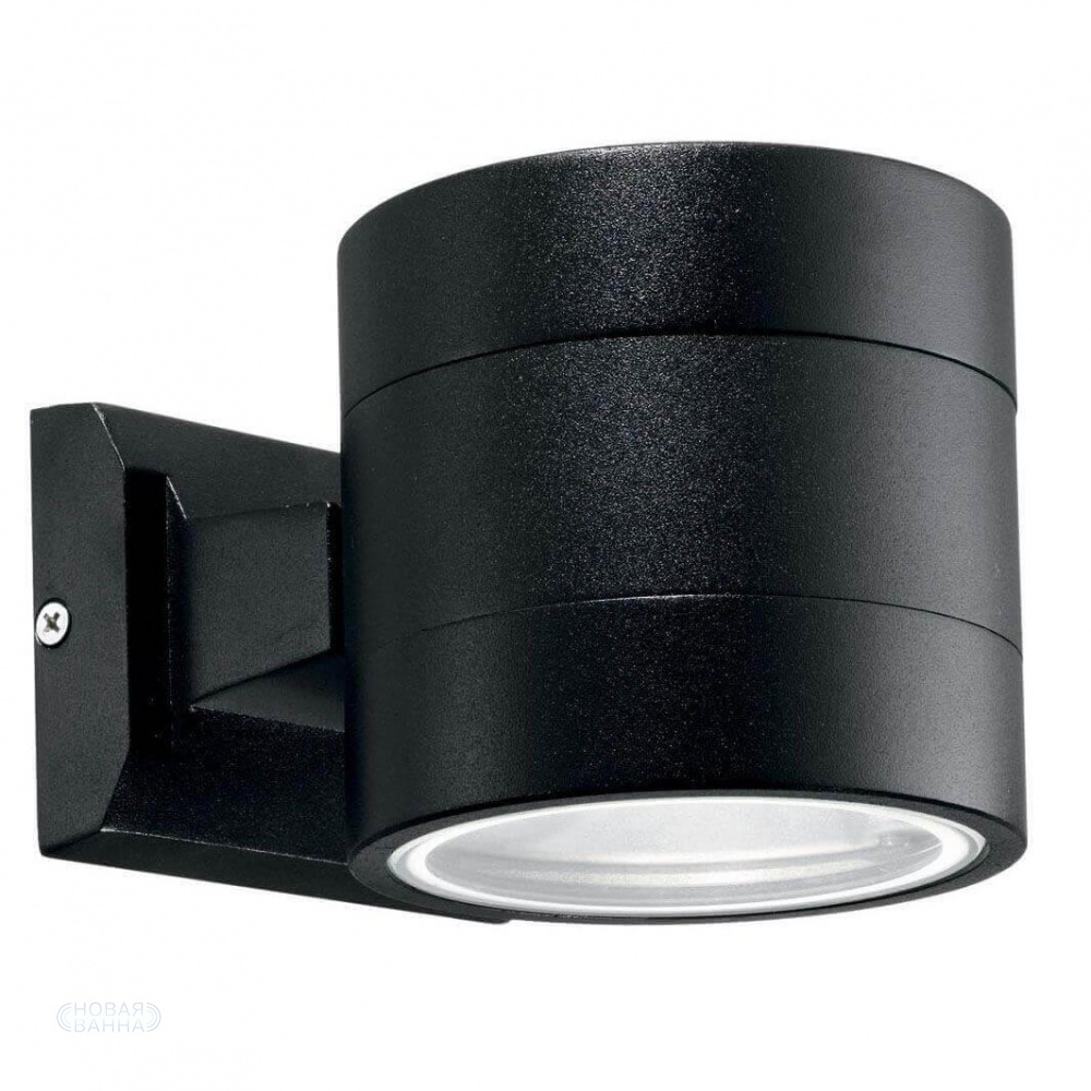 Уличный настенный светильник Ideal Lux Snif Ap1 Round Nero 061450