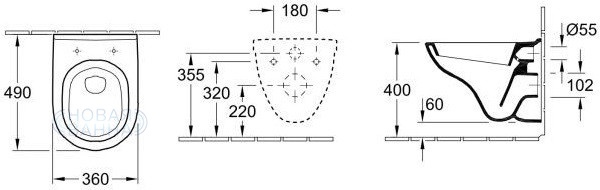 Комплект подвесной унитаз Villeroy & Boch O.Novo 5688H101 + система инсталляции AlcaPlast AM101/1120-3:1 RU M71-0001