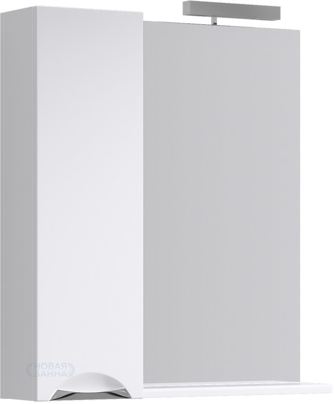 Зеркальный шкаф 75х82 см с подсветкой Aqwella Line Li.02.07